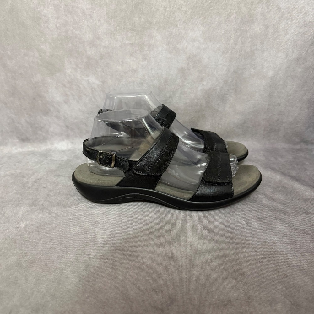 SAS Tripad Comfort Sandals Womens Size 9 Black Leather Adjustable Straps